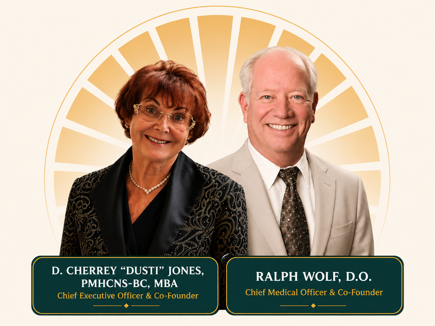Dusti Jones and Dr. Ralph Wolf, founders of Psychotherapeutic Services